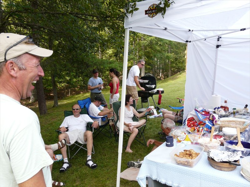 Post ride picnic puts smiles on everyone's faces.