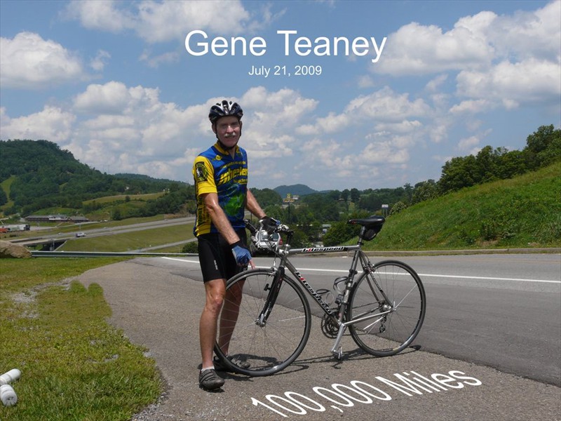 Gene went over 100,000 on his bike.
