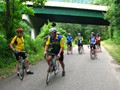 Riders on Paint Creek Road.  No longer suitable for group rides.
